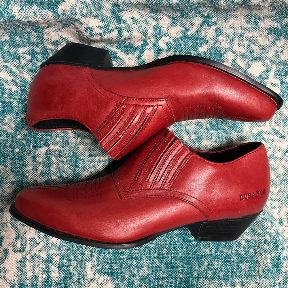 **VINTAGE** Durango Women’s Red Leather Ankle Boots